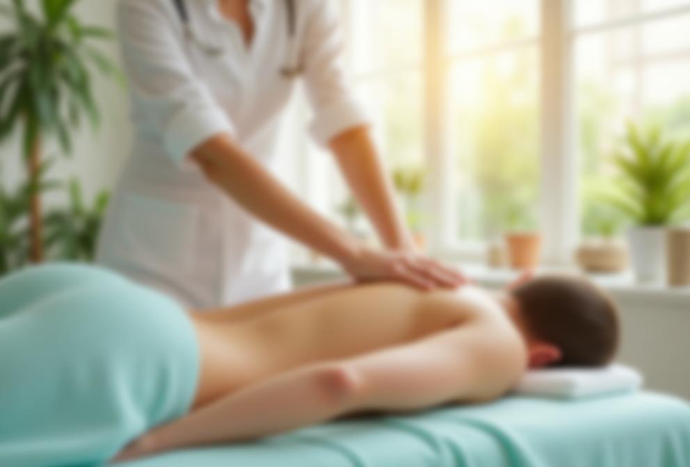Soothing massage therapist with client at London Therapeutic Massage