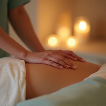 Relaxation massage with soft lighting